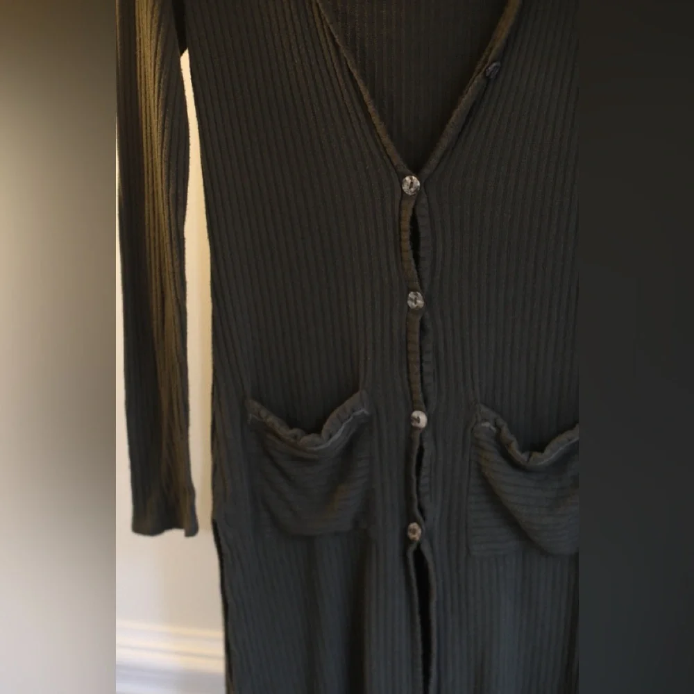 Anthropologie Akemi + Kin Ribbed Button-Front‎ Cardigan Dress | XS - Picture 2 of 5